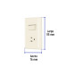 Placa armada interruptor y contacto, marfil, VOLTECK