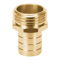 Conector 3/4" macho de latón sólido para manguera, TRUPER