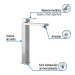 Monomando alto para lavabo, cromo, FOSET KUBO