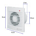 Extractor de aire de 4", blanco, VOLTECK