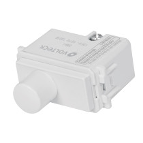 Dimmer giratorio, línea Italiana, color blanco, VOLTECK