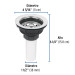 Contracanasta 3-1/2" inox, tubo plástico, FOSET