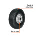 Rueda imponchable 10" para eje lateral, TRUPER