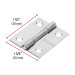 Bisagra rectangular 1-1/2" acero pulido, HERMEX