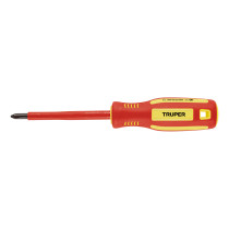 Desarmador dieléctrico de cruz 1/4" x 4", TRUPER