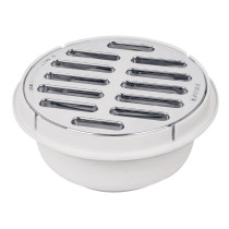 Coladera 5" universal,ABS, rejilla cromada 1/4 vuelta, FOSET