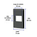 Placa negra de 1 ventana 1.5 módulos, línea Lisboa, VOLTECK