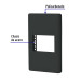 Placa negra de 1 ventana 1.5 módulos, línea Lisboa, VOLTECK