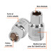 Dado de 7/16", 6 puntas, cuadro 1/2", TRUPER