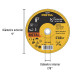 Disco abrasivo de corte preciso metal 9" x 2 mm, PRETUL