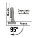 2 bisagras bidimensionales 95°, cobertura completa, HERMEX