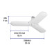 Lámpara LED tipo ventilador 24W, 3 aspas, 6500K, BASIC