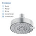 Regadera cromo 4"con 5 funciones, sin brazo, FOSET ELEMENT