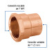 Conector de cobre de rosca interior 1", FOSET BASIC