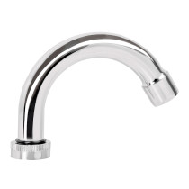 Cuello curvo para mezcladora de lavabo, cromo, BASIC