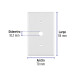 Placa de ABS para atenuador, Standard, blanco, VOLTECK