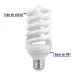 Pack 4 lámparas espiral T4 24 W luz de día, caja, VOLTECK