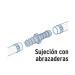 Cople inserción de latón 1" para manguera, FOSET
