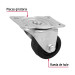 Rodaja hule 2-1/2" placa giratoria c/buje, carga 50kg, FIERO