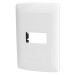 Placa 1 módulo de ABS, línea Italiana, color blanco, VOLTECK