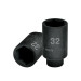 Dado largo impacto de 32 mm, 6 puntas, cuadro 1/2", TRUPER