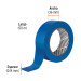 Cinta masking tape azul de 1-1/2" x 50 m para pintor, TRUPER