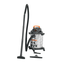 Aspiradora de sólidos y líquidos, 5 gal, acero inox, TRUPER