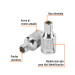 Dado de 5/32", 12 puntas, cuadro 1/4", TRUPER