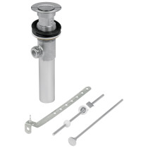Contra para lavabo, con rebosadero,sistema automático, cromo