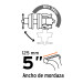 Tornillo de banco 5" uso industrial de hierro nodular