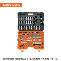 Juego 218 herramientas 1/4", 3/8" y 1/2" std y mm p/mecánico