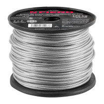 Metro de cable rígido 1/16" acero 7x7 recubierto PVC, 75 m