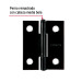 Bisagra rectangular 1-1/2" negra, HERMEX