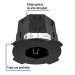 Bote integral de 12 cm, aro interno de 8 cm, VOLTECK