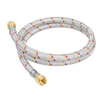 Manguera para gas, aluminio, 5/16" flare, 100cm, FOSET BASIC