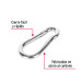 Bandola mosquetón de acero 1/4", FIERO