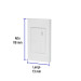 Placa armada 1 interruptor, 3 módulos, Española, blanco