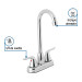 Mezcladora lavabo 4" cromo, tipo bar, palanca, FOSET AERO