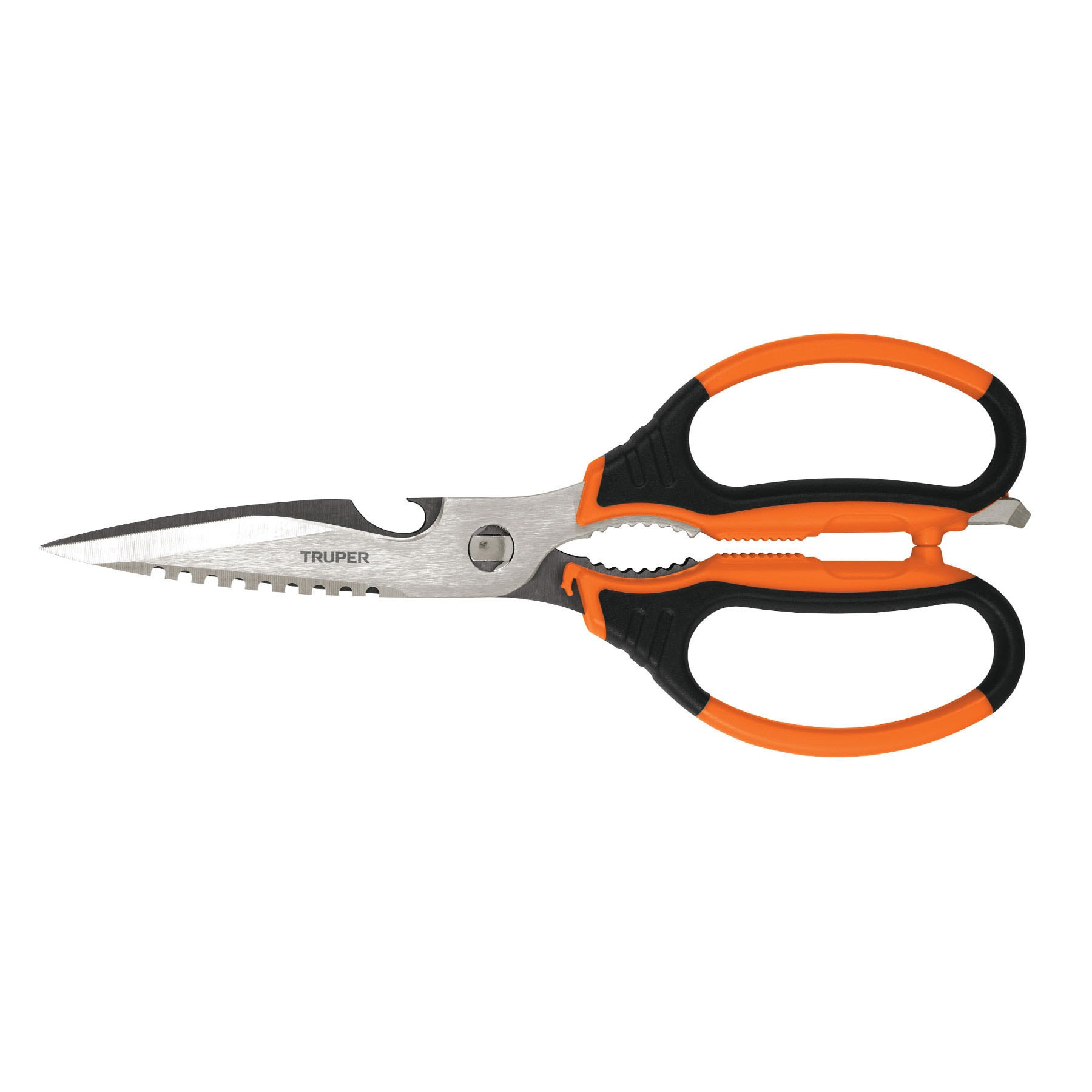Tijera 8" multiusos, para cocina, acero inoxidable, TRUPER