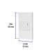 Placa armada 1 interruptor de 3vías, 1.5mód, Española,blanco