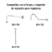 Regadera cromo 8" plato redondo, sin brazo, FOSET ELEMENT