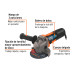 Esmeriladora 4-1/2" 800 W, 5 discos de corte y 6 desbaste