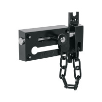Pasador con cadena para puerta, acabado negro, HERMEX