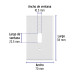 Placa de ABS para interruptor vertical, Standard, blanco