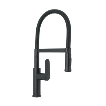 Monomando nariz flexible para fregadero, negro,FOSET RIVIERA