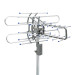 Antena aérea para HD TV, giratoria 360°, 20 dB, VOLTECK