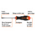 Desarmador plano 1/4" x 4" mango Comfort Grip, TRUPER