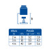 Regadera cromo 4"con 5 funciones, sin brazo, FOSET ELEMENT