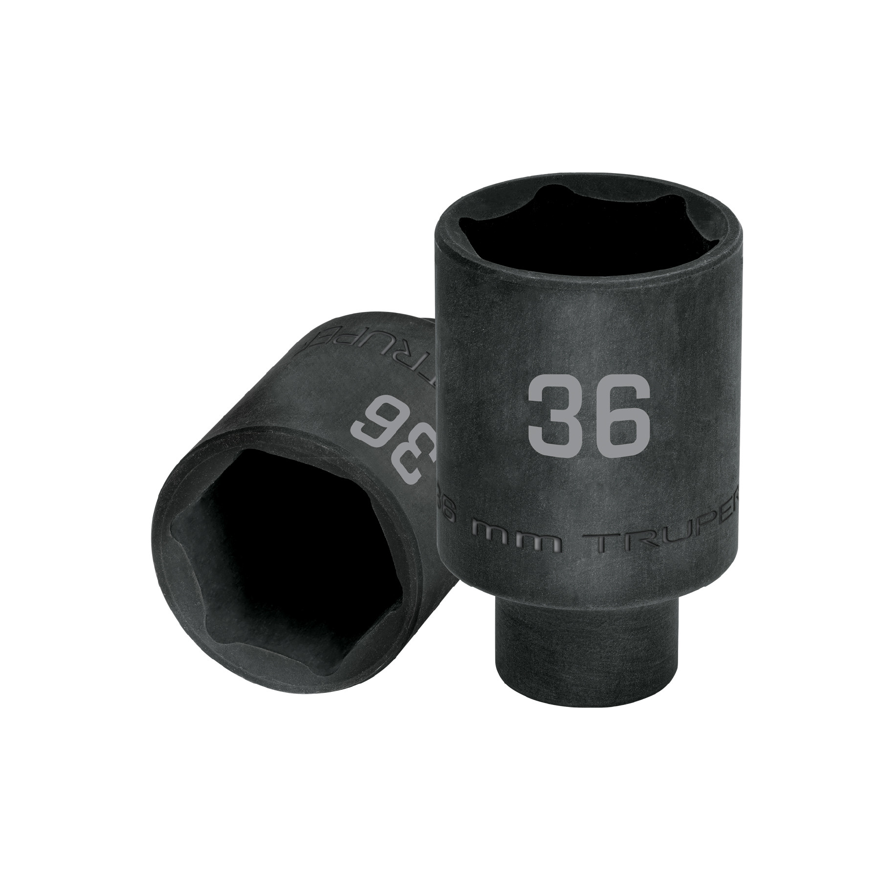 Dado largo impacto de 36 mm, 6 puntas, cuadro 1/2", TRUPER