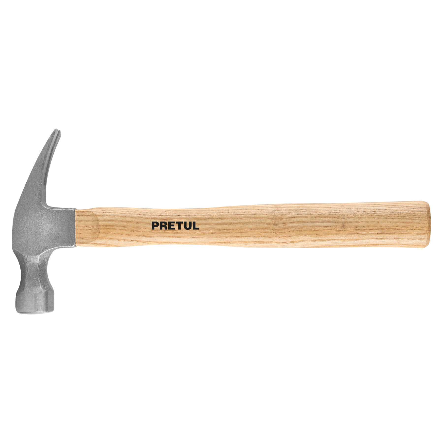 Martillo semipulido, 16 oz, uña recta, PRETUL